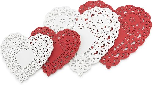Miniatura 4 de Hygloss Products - Tapones de corazón, varios tamaños, color blanco y rojo, fabricado en Estados Unidos, paquete de 96