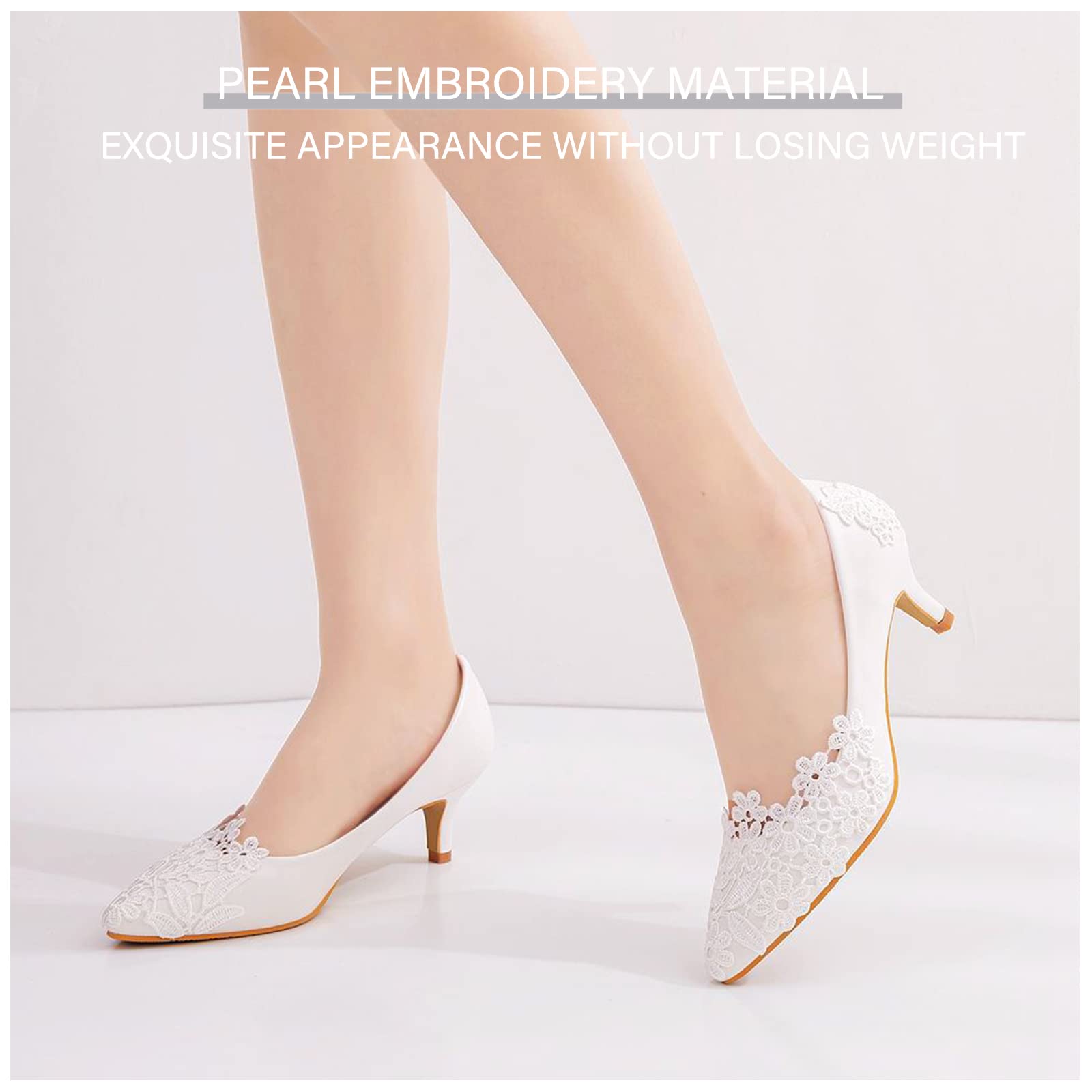 Scarpe da Sposa Pizzo Scarpe da Sposa Avorio Pizzo Peep Toe Tacco Alto Scarpe da Sposa Donna Moda Tradizionale Attraente