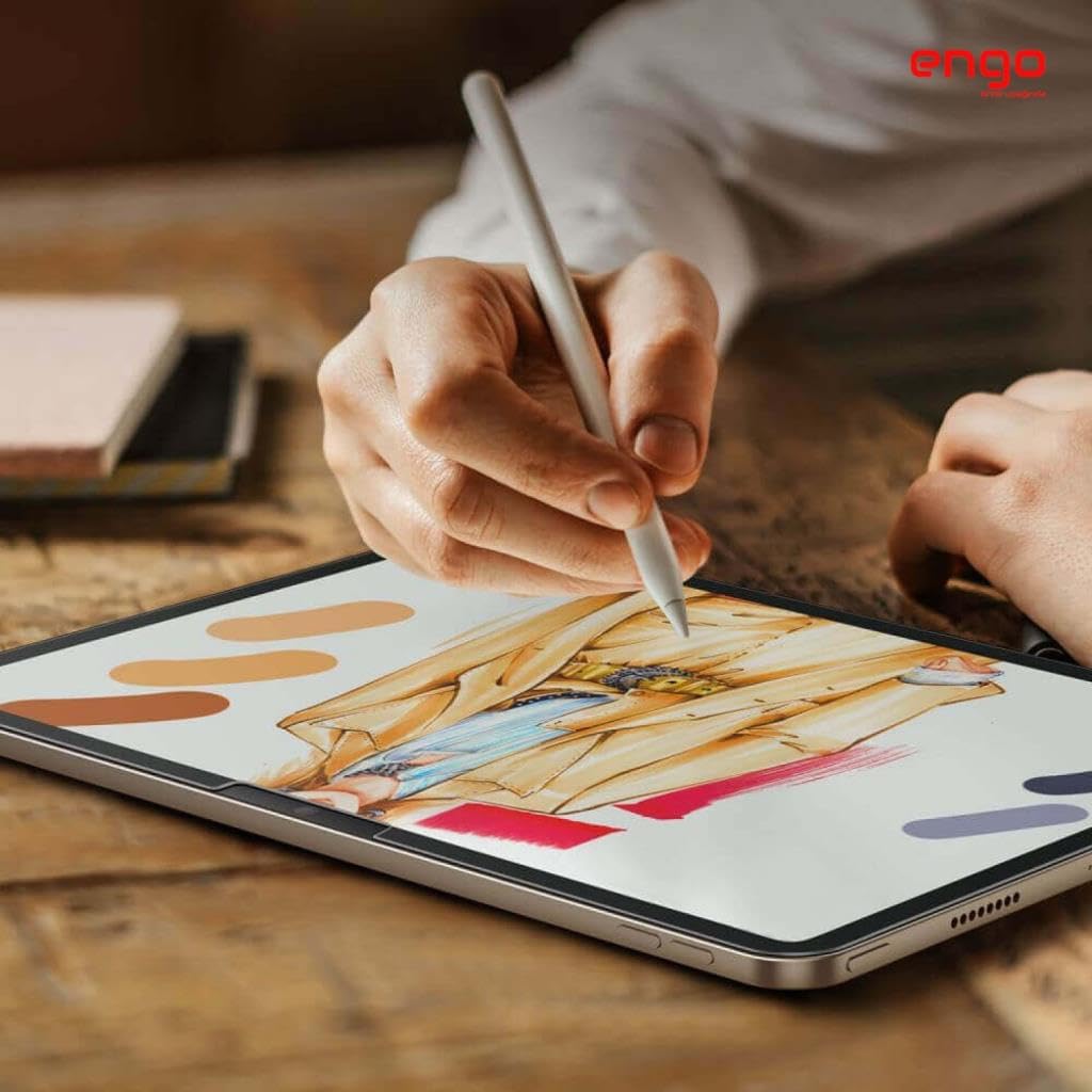 Engo Doogee V Pad 12 İnç İle Uyumlu Paperfeel Ekran Koruyucu Kağıt Hissi Veren Dokulu Mat Yüzey, Tablet Kalem Kullanımı, Not Alma Ve Çizim İçin