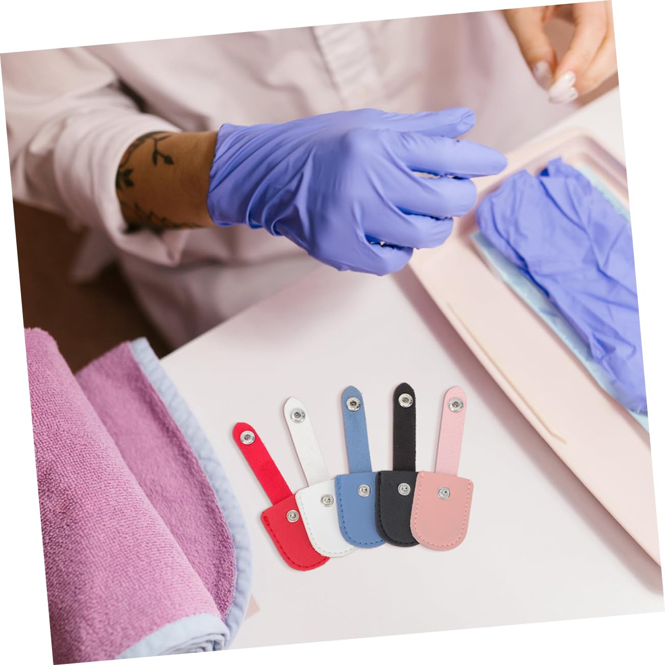5 Set Copertura Protettiva Per Tronchesi Cuticole Design Per Strumenti Manicure Protettiva E Facile Usare Misti 4 Pezzi*5