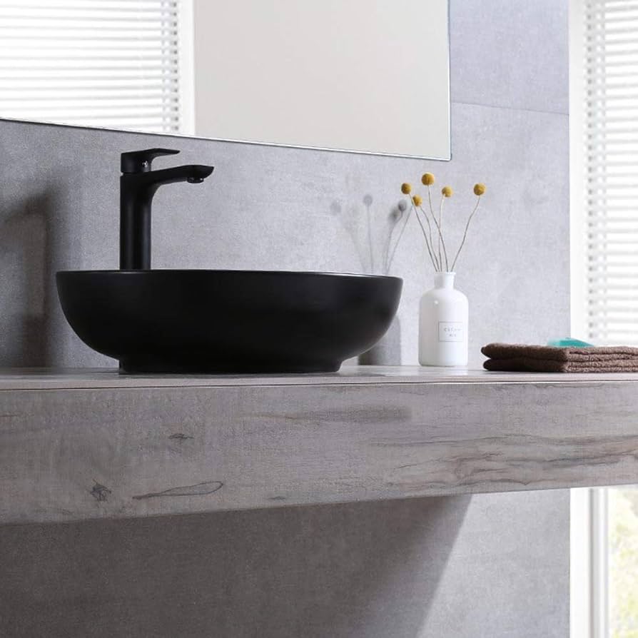 現代では\r 簡略化する\r マットな光\r 黒陶\r 家計\r 洗面台 洗面器 Amazon.co.jp: 洗面ボウル 現代の単純楕円マットブラック