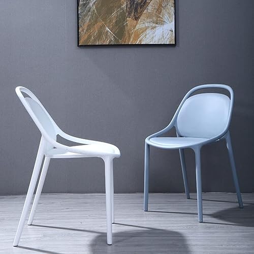 Miniatura 2 de BOLOKA Taburete de plástico para sillas de comedor taburete creativo con respaldo de pies altos taburete de entrada para sala de estar hotel