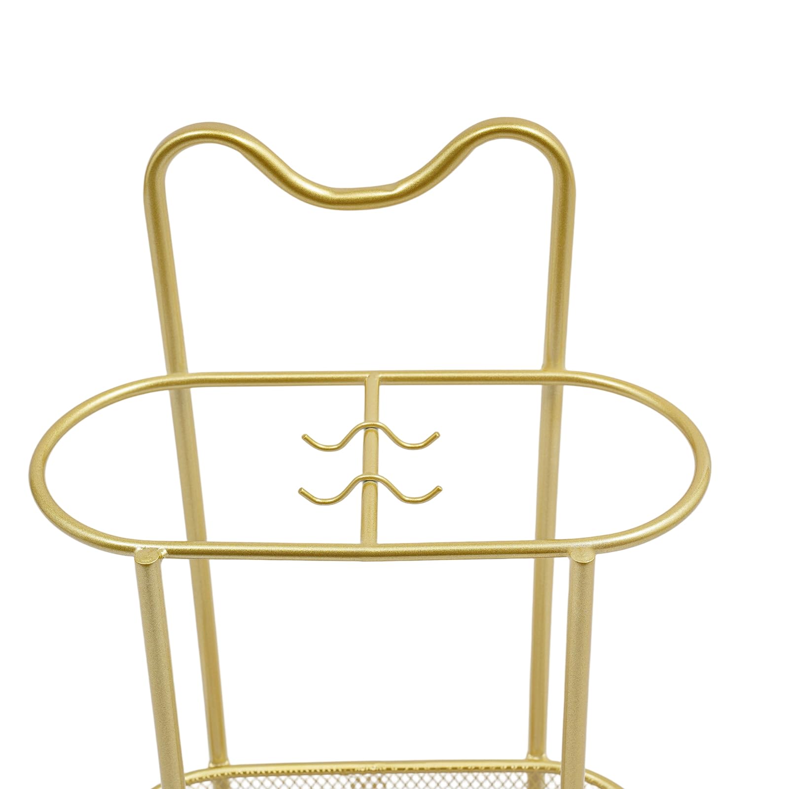 Portaombrelli autoportante in metallo, moderno portaombrelli con gancio e vaschetta scolapiatti, ombrelli, organizzazione bastone da passeggio, 30 x 15 x 60 cm (oro)