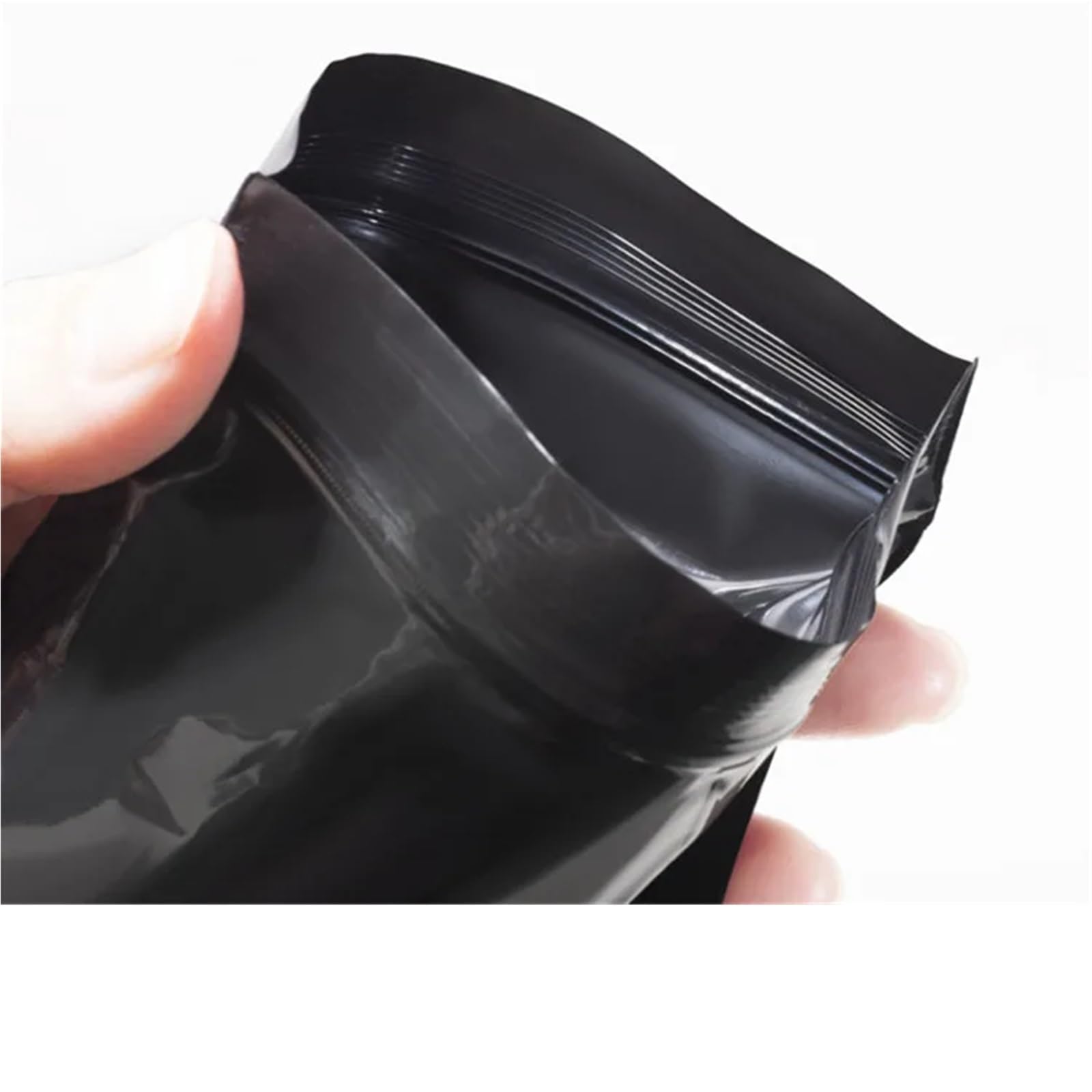 Bolsa Zip Bolsas de almacenamiento portátiles for dispositivos electrónicos, plástico PE negro oscuro, resellables y opacas para la Cocina(14x20cm 100pcs)