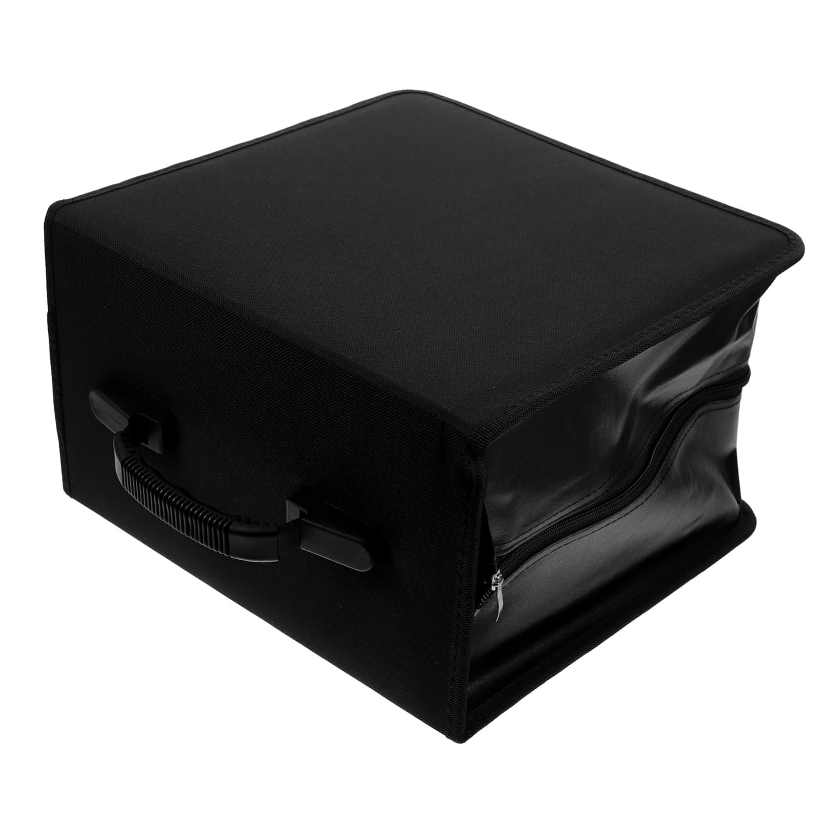 Hemobllo Porta CD e Dvd in Pu con Maniglia Custodia da Viaggio per Auto e Casa Organizer con Cinturino da Polso per Protezione Dischi e Piccoli Oggetti