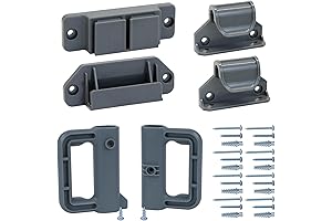 KISKIZ Retractable Baby Gate Hardware Kit: Full Set Wall Mount Accessories for Extra Wide Gates