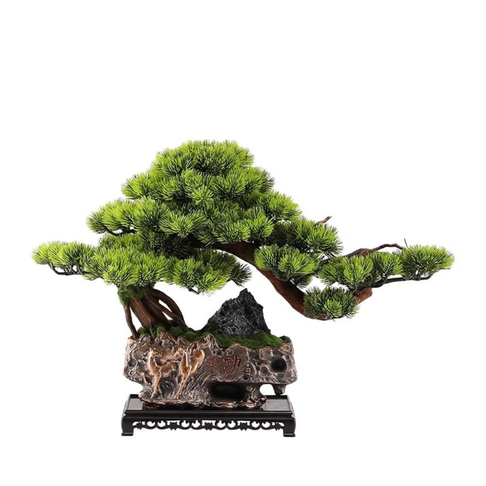 GTHTUHFD Artificial Plants, Artificial Bonsai Pine Fake Plant - Zen Home & Office Desk Decor,Home Decor