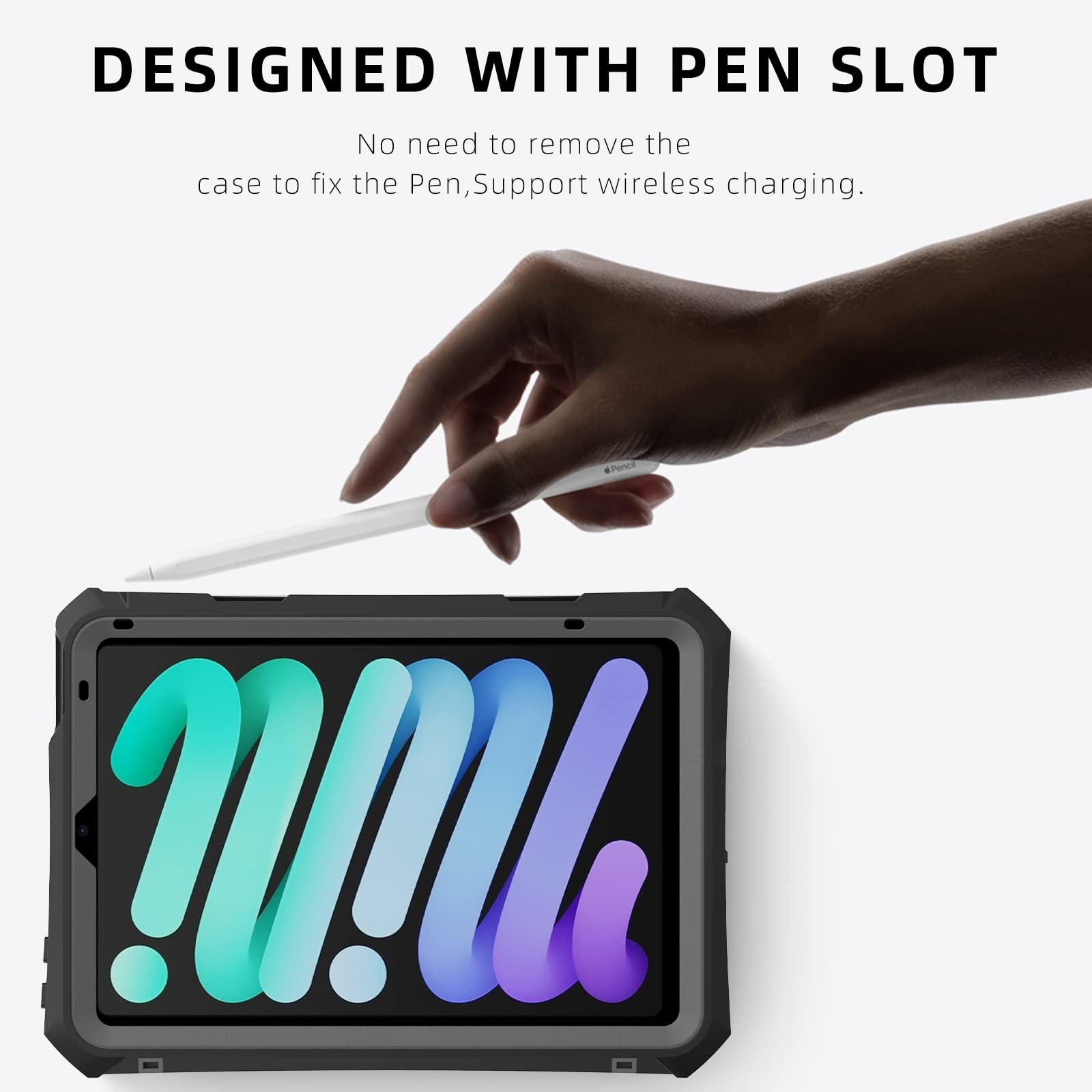 SHELLBOX 防水ケース iPad mini 6世代 7世代 8.3インチ Amazon.com: ShellBox Case Fit with iPad mini 7(A17 Pro)/ 6