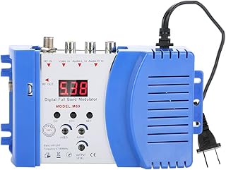 Modulador digital RF, conversor modulador de TV AV-RF 110-240V, amplificador de sinal VHF UHF, entradas AV em sinais de saída RF e TV, para recepção de satélite, câmeras de vídeo, consoles de videogame, videogame, videocassete