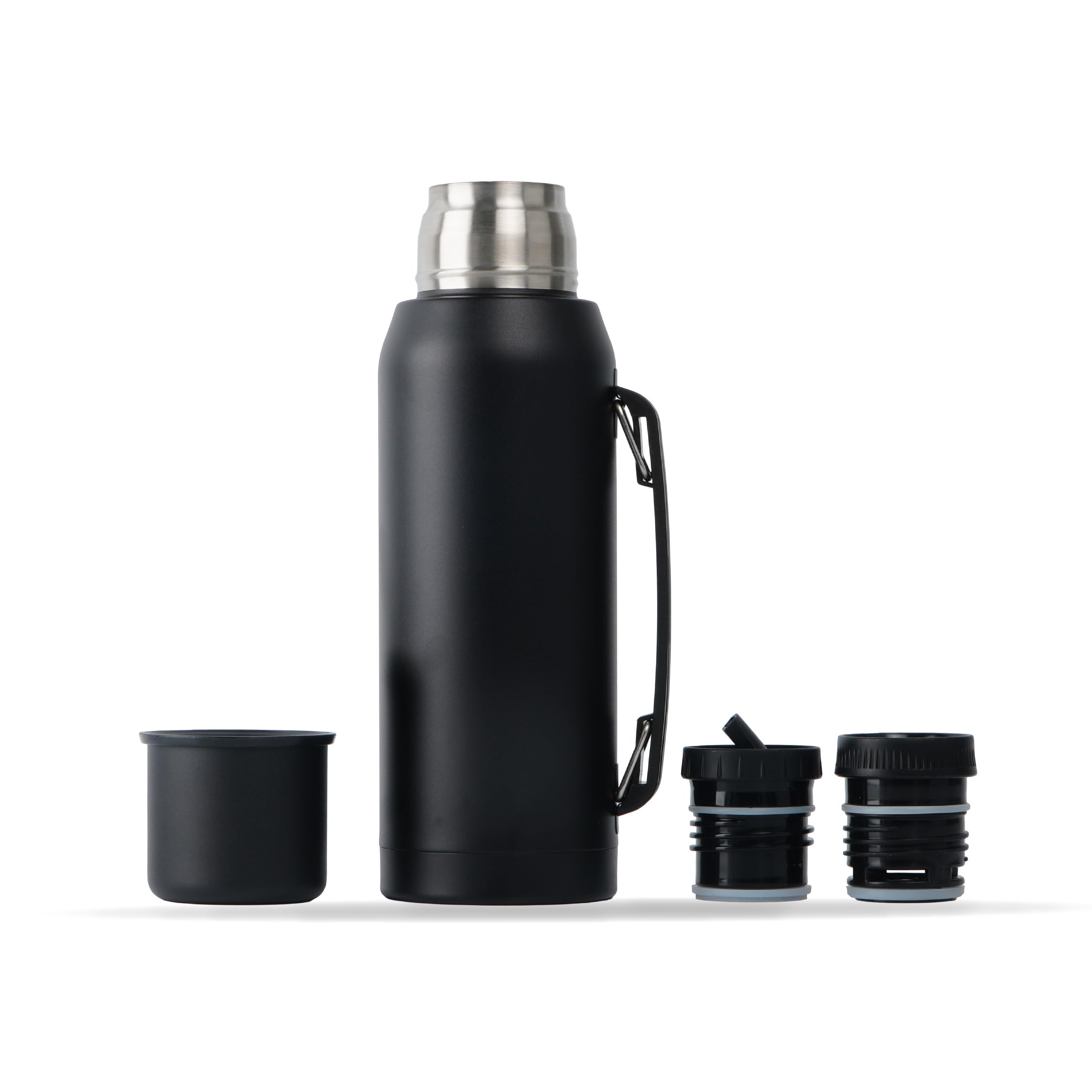 BALIBETOV Thermal Flask for Mate – 33.8 fl oz Vacuum-Insulated Stainless Steel Bottle with 2 Interchangeable Pouring Lids (Regular & Mate Precision) – BPA-Free