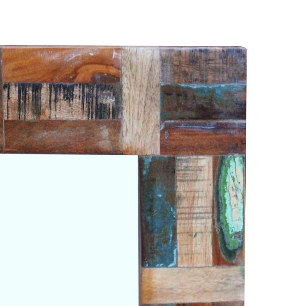 vidaXL Specchio da Parete Incorniciato Massello di Recupero 80x50cm Specchiera