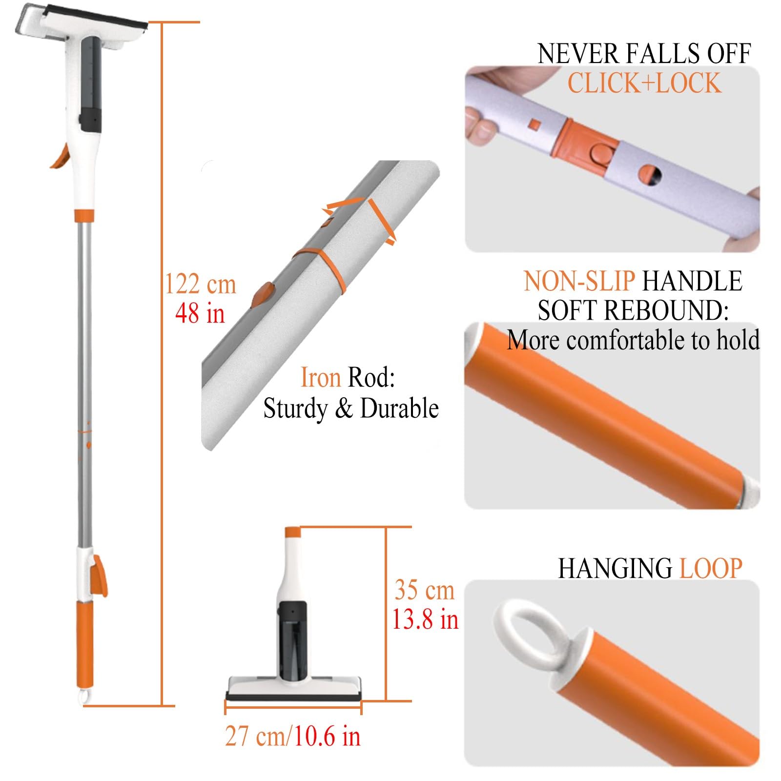 Kit profesional de limpieza de ventanas con almohadillas de repuesto en aerosol y 8 paños de microfibra, herramienta de limpieza multiusos para azulejos, mármol y suelo