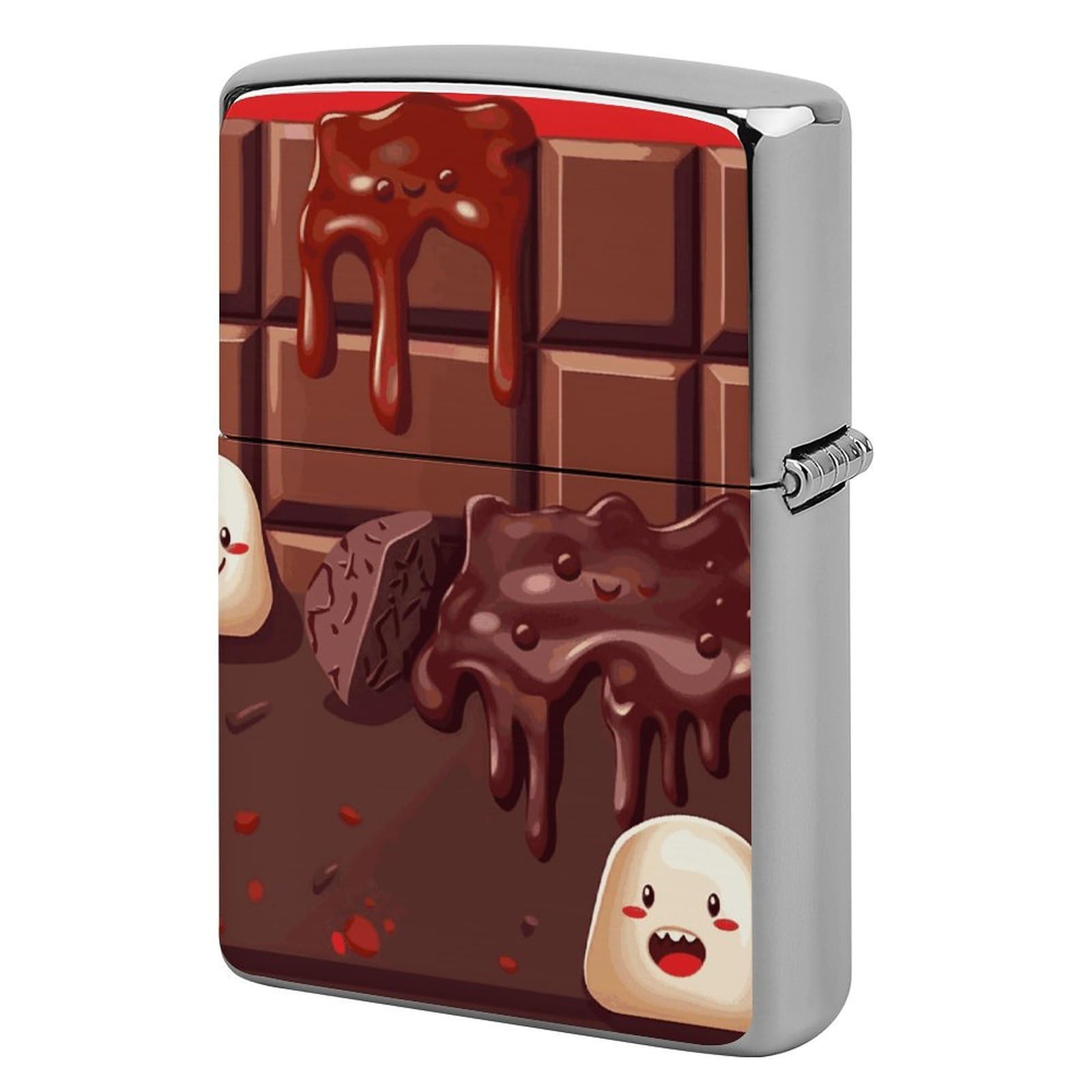 Cartoon Chocolate Lighter Cover for Men, Personalized Lighter Case for Birthday Gift, Flip-Top Lighters Protective Cover, Portable Lighters Shell for Outdoor, Travel