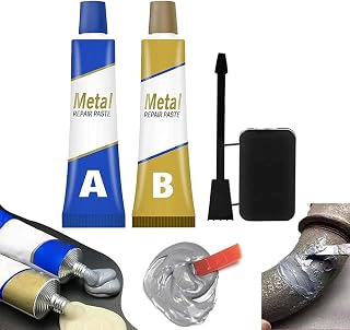 Magic Metal Cast Iron Repair Paste Set with Scraper, Industrial Heat Resistance Cold Weld Paste, Miracle Welding Glue for Metal, Plastic, Wood (1-Set)