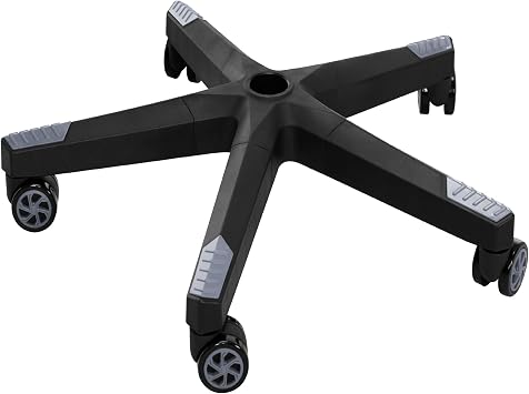 28" Heavy Duty Nylon Gaming Office Chair Base Replacement Part with Wheels | Computer Chair Base Legs with 5 Casters