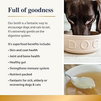 Pets Lamb Bone Broth - 3x 500ml | 100% Real & Natural Liquid Bone Broth for Cats & Dogs | Nutritious, High in Collagen & Protein for Healthy Joints, Gut, Digestion, Skin & Sickness Recovery