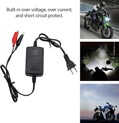 Miniatura 2 de Cargador de batería de plomo ácido sellado de 12V, 100V-240V AC 5060 Hz a 12V DC 1300mA SLA cargador de batería, con protección contra cortocircuitos