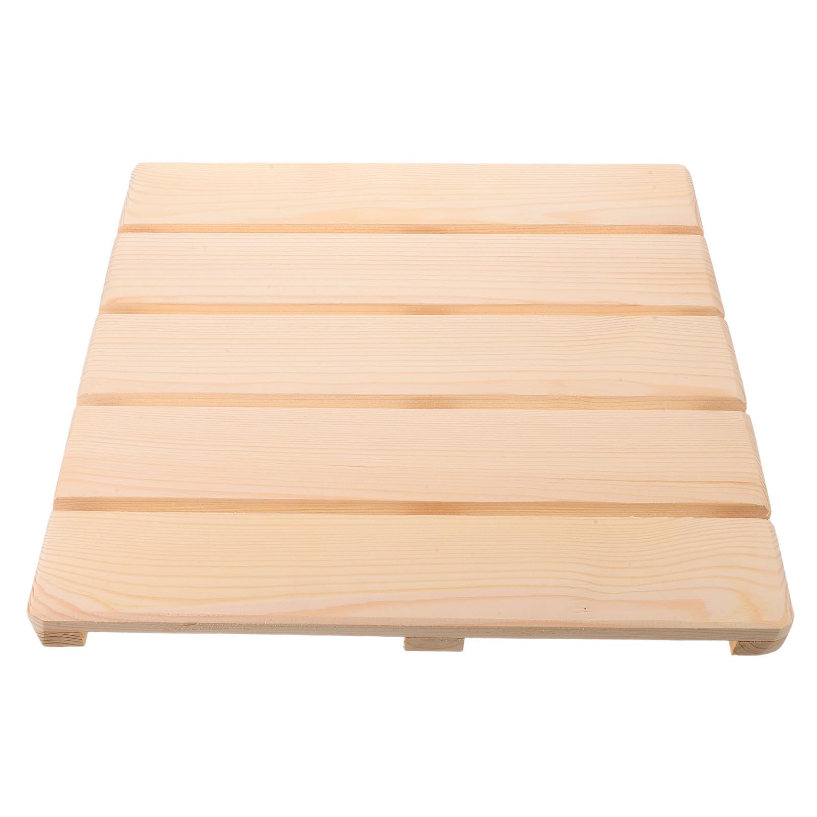 Beaupretty Tappetino Bagno Antiscivolo in Legno per Doccia, Pannelli