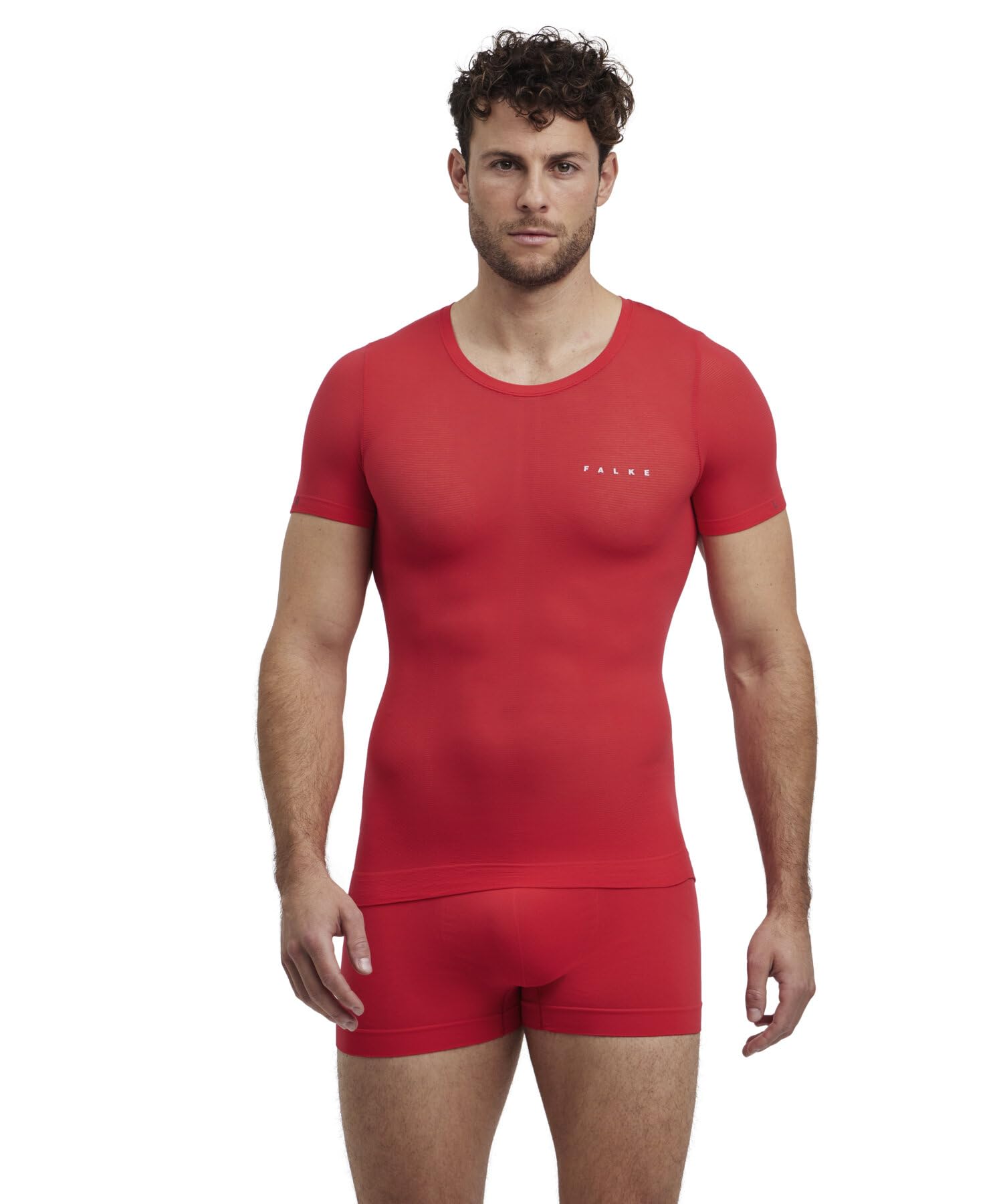 FALKE hombre Ultralight Cool camiseta técnica deportiva manga corta ropa con efecto refrescante adecuado para climas cálidos secado rápido transpirable sostenible hilo funcional 1 pieza | refrigeración para temperaturas cálidas
