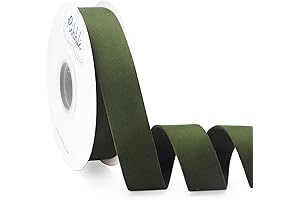 Moss Green Velvet Ribbon Enchants Celebrations with Festive Elegance