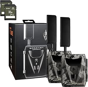 Spartan GoLive 4G LTE Trail Cameras,Live-Streaming, Anti-Theft GPS, On-Demand Image&Video Capture,Real-time Updates,Built-in Lithium Battery,Blackout with 32GB SD Cards - 2 PK (AT&T) asin的图片
