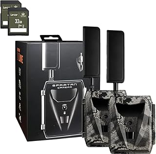 Spartan GoLive 4G LTE Trail Cameras,Live-Streaming, Anti-Theft GPS, On-Demand Image&Video Capture,Real-time Updates,Built-in Lithium Battery,Blackout with 32GB SD Cards - 2 PK (Spartan Multi-Carrier)