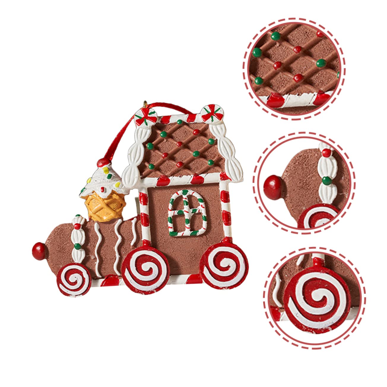PRETYZOOM 4 Piezas Adornos navideños de Pan de Jengibre Casitas navideñas Christmas Tree Decoraciones navideñas de Interior Kit de casa de Pan de Jengibre decoración Decoraciones de Navidad