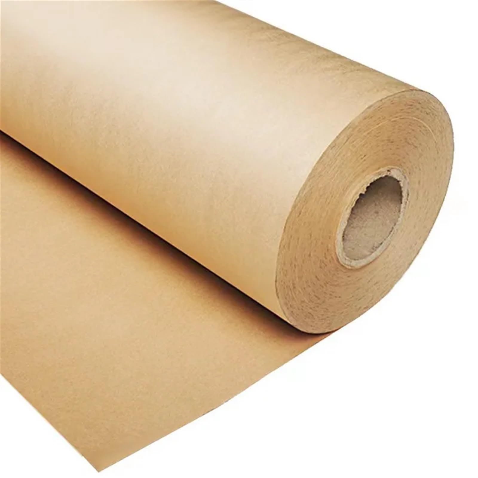 10/30/50 Meter Original Holz Zellstoff Braun Kraft Papier Rolle Puffer Verpackung Papier Rolle Kraft Papier Geschenkpapier Natur(38cm x 50 Meters)