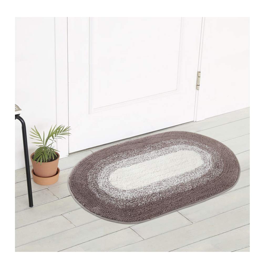 Tapis de bain diatomite ovale absorbant et tapis salle de bain bambou antidérapant