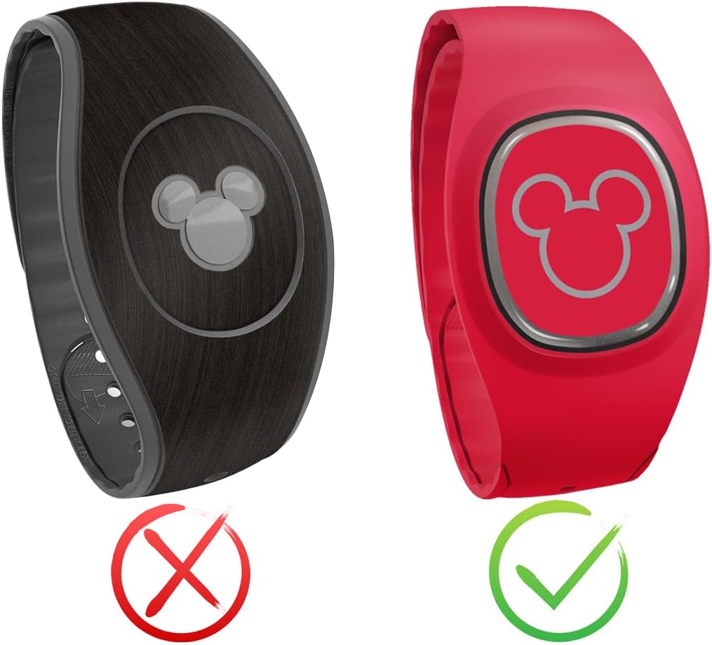 Mouse Magicband+ Compatible Puck Holder. (Black - 2 Pack)