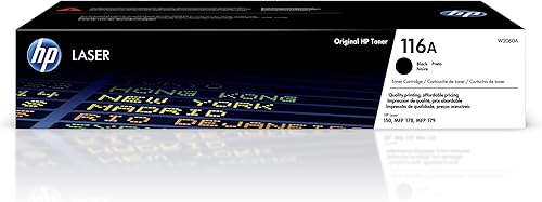 HP Cartucho de tóner negro 116A | Funciona con HP Color Laser 150 Series, HP Color Laser MFP 178, 179 Series | W2060A