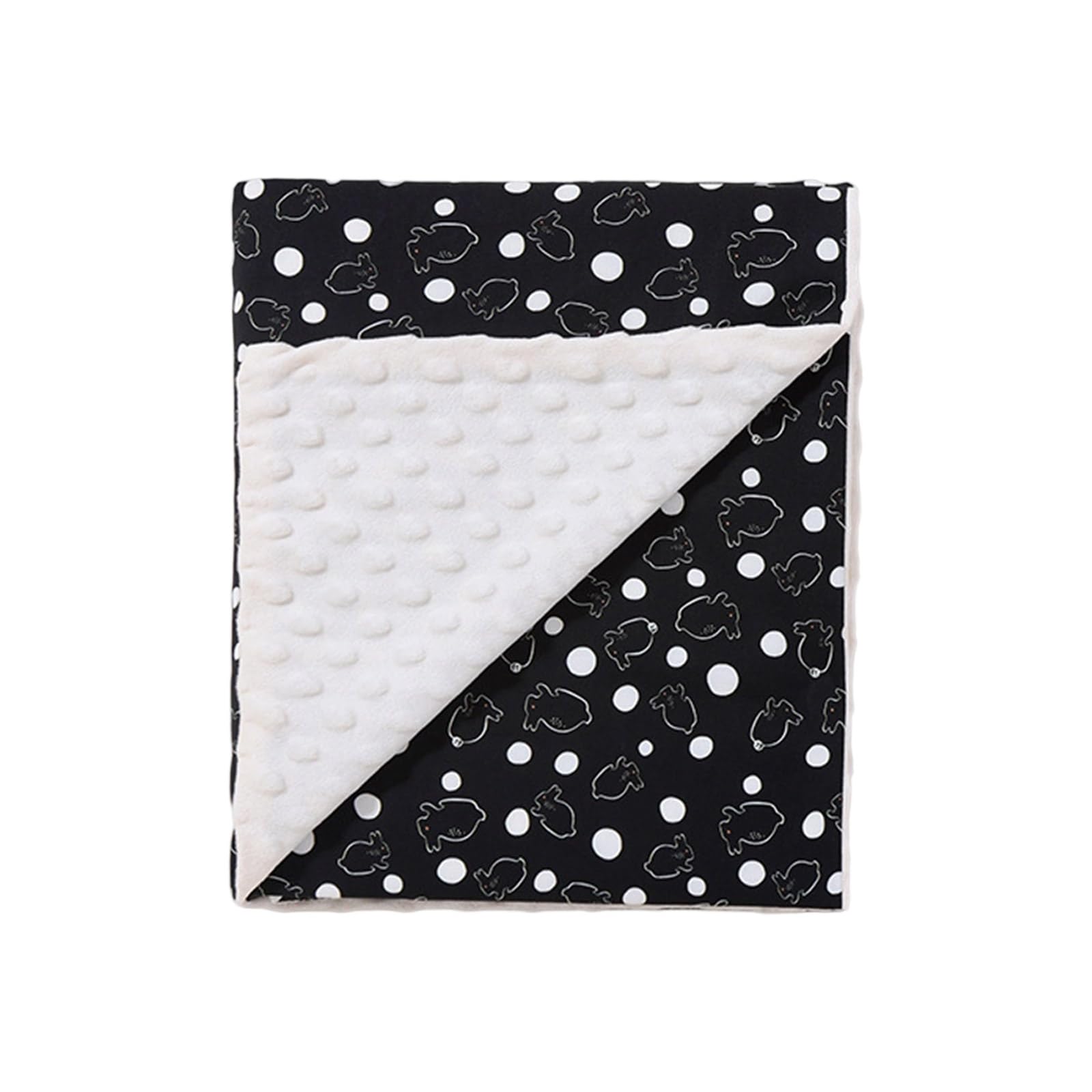 Xjdzineq Newborns Baby Blanket with Plush Dot, Bath Towel for Toddler Soft and Comfortable Swaddles Wrap with Dotted Backing Birth Girls
