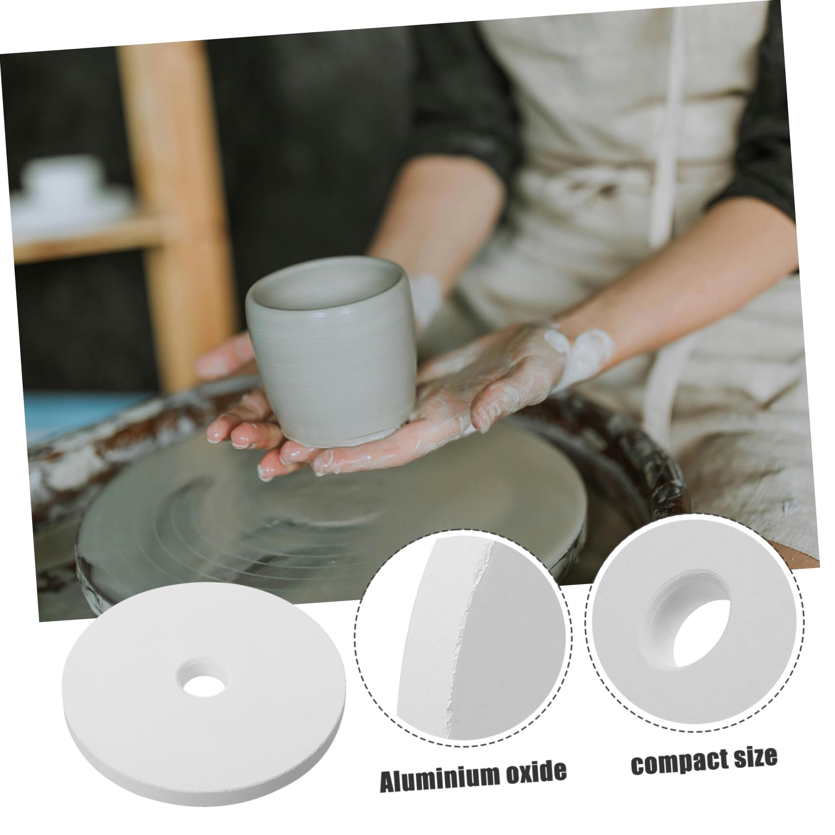 BEBEMOKO Pottery Kiln Mat Moveable Reusable Ceramic Firing Pad for Electric Kiln Sculpting Ceramics Durable Refractory Support Tool for Firing Glazed Ceramics