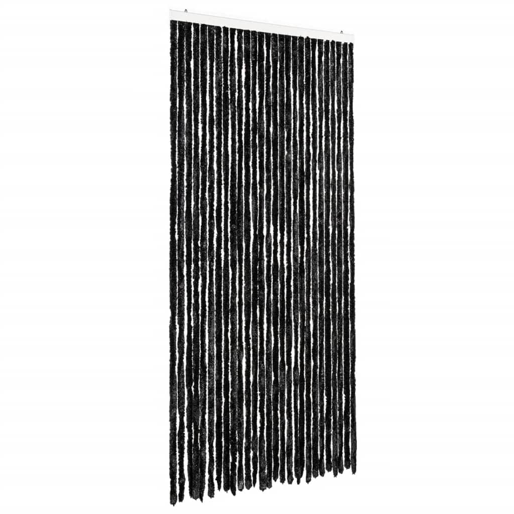 vidaXL Insect Curtain Anthracite Chenille Mosquito Screen 118x220 cm - Doorway Insect Barrier for Home/Caravan