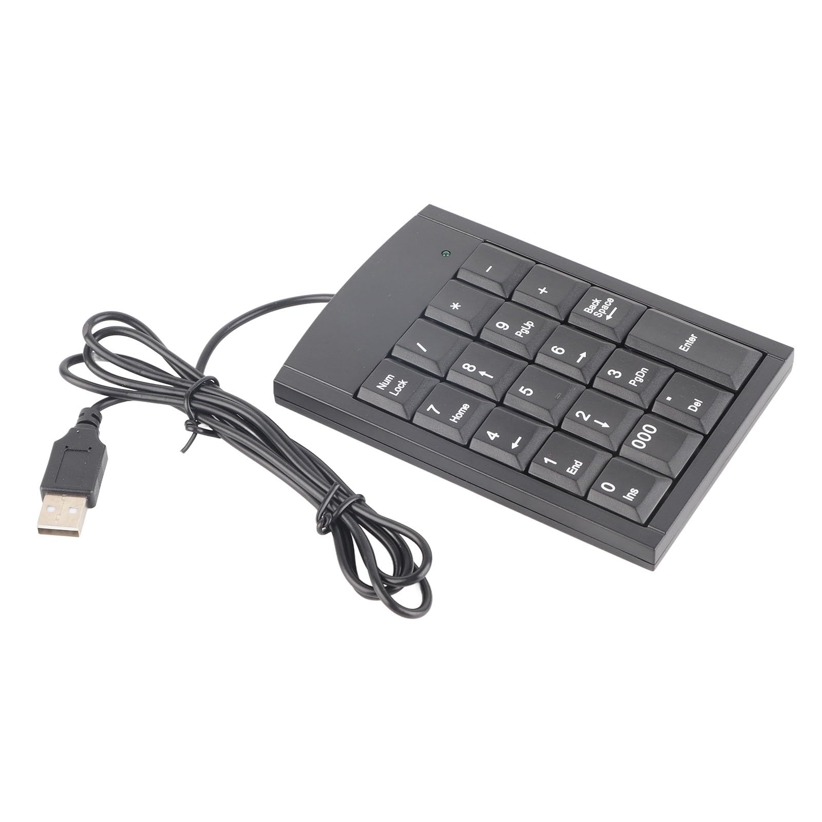 Numeric Keypad, Mini USB Keyboard, AntiDrop Antislip Keyboard, Plug and Play Numeric Keypad, for Laptop for Desktops