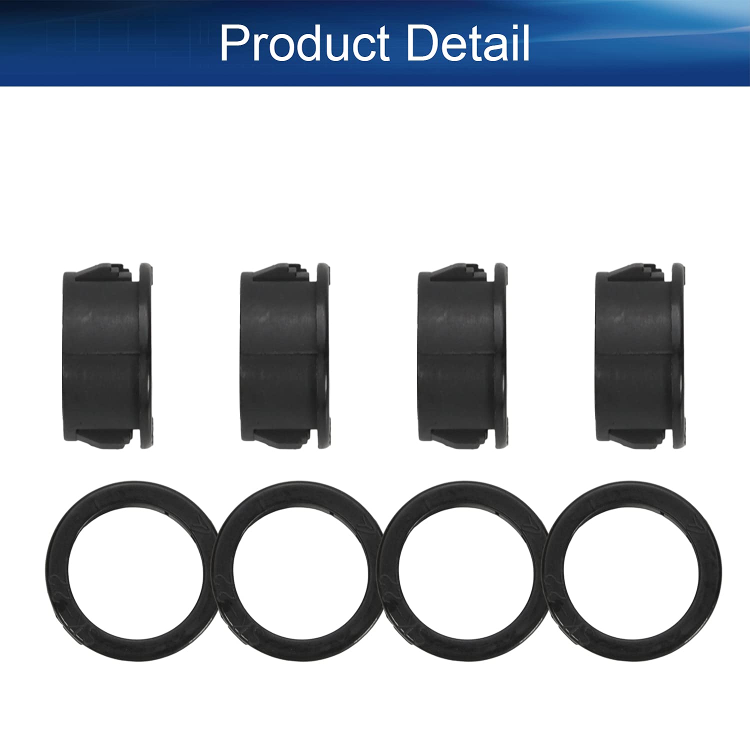 BOPOREAE 20-Pack Black Snap-In Cable Grommets - 7/8" Mounting Hole, Nylon Wire Bushings - View #6
