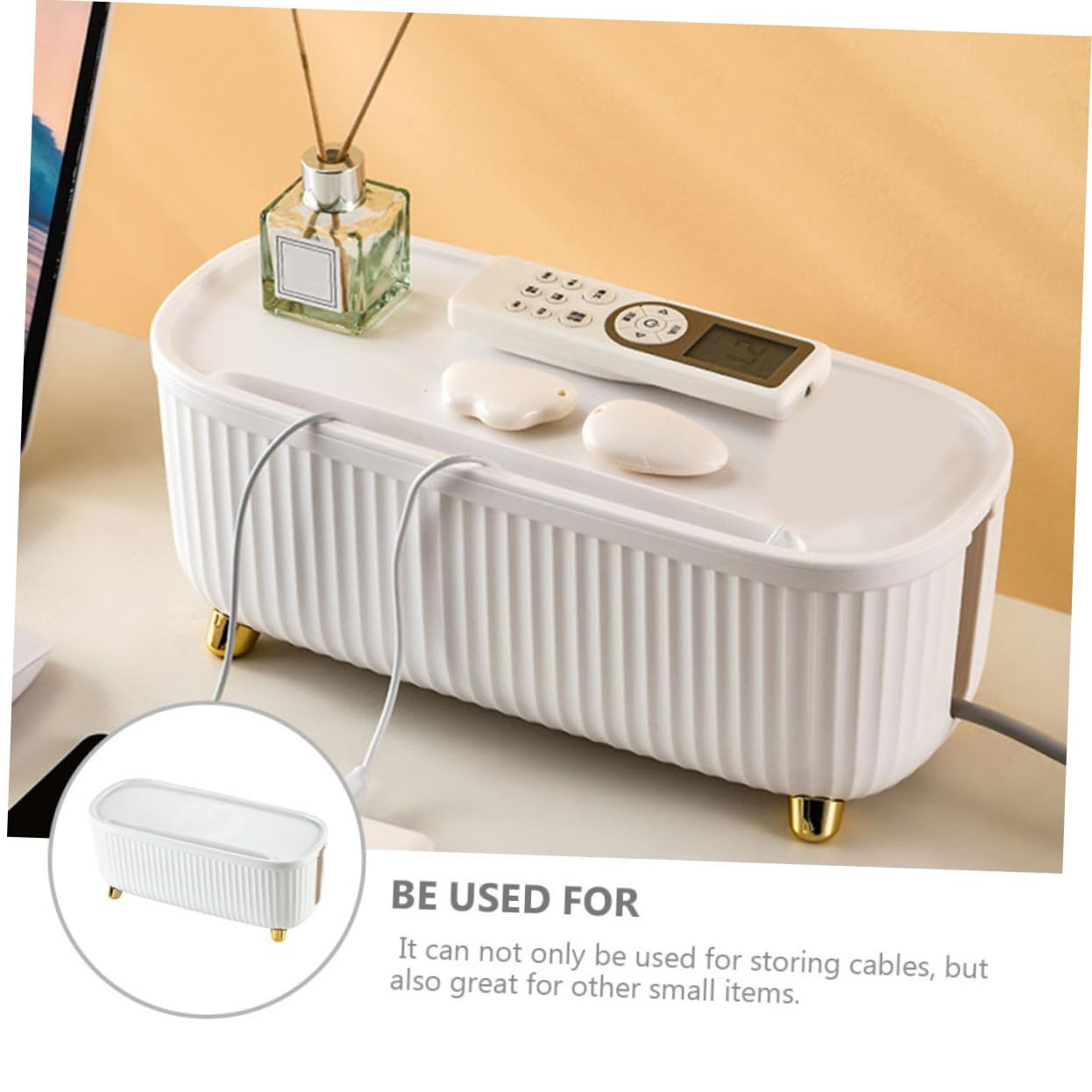 Organizador de Cables Eléctrico de Escritorio Abs Blanco Gran Capacidad