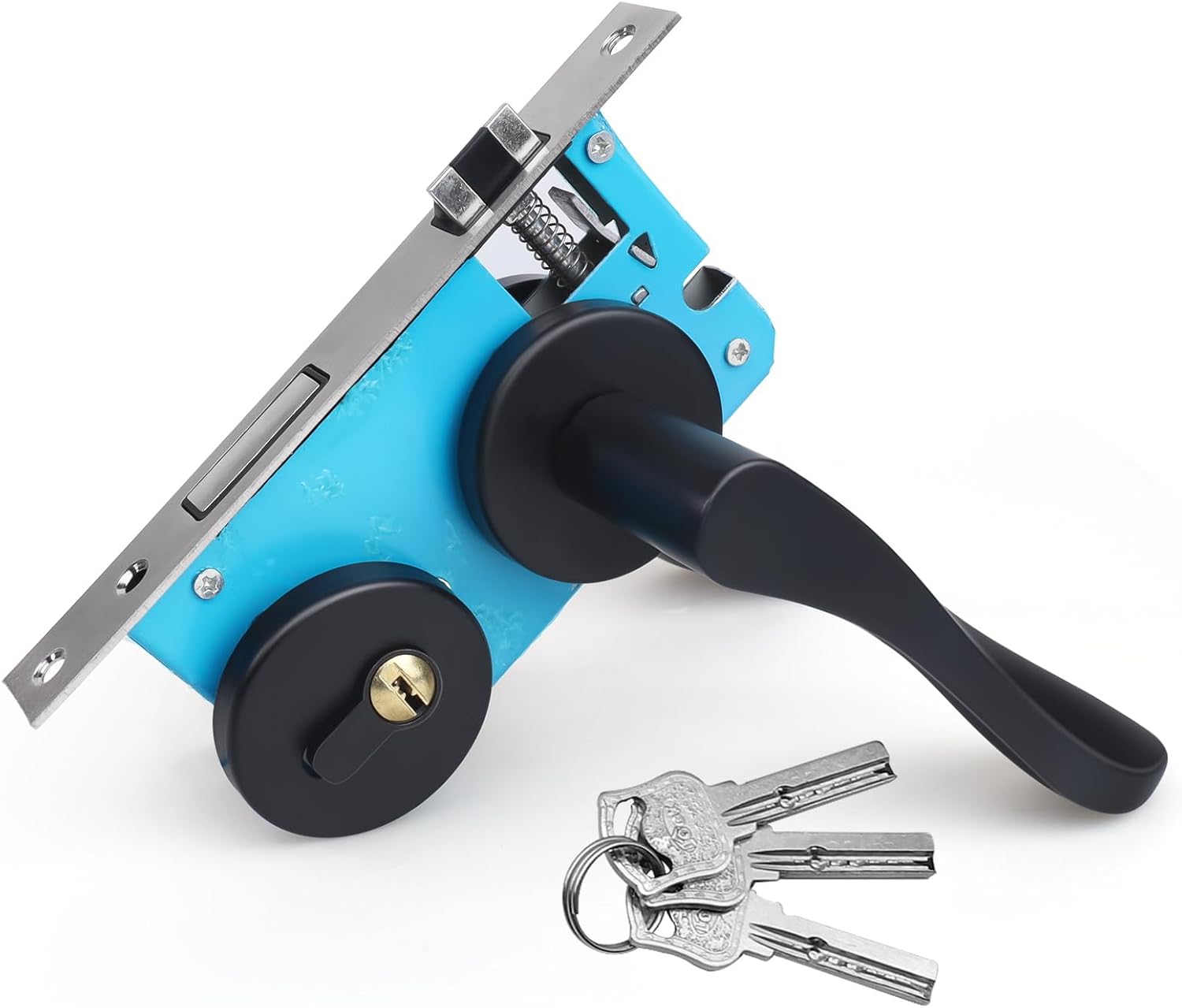 Wave Heavy Duty Mortise Lockset, Black Entry Door Levers and Single