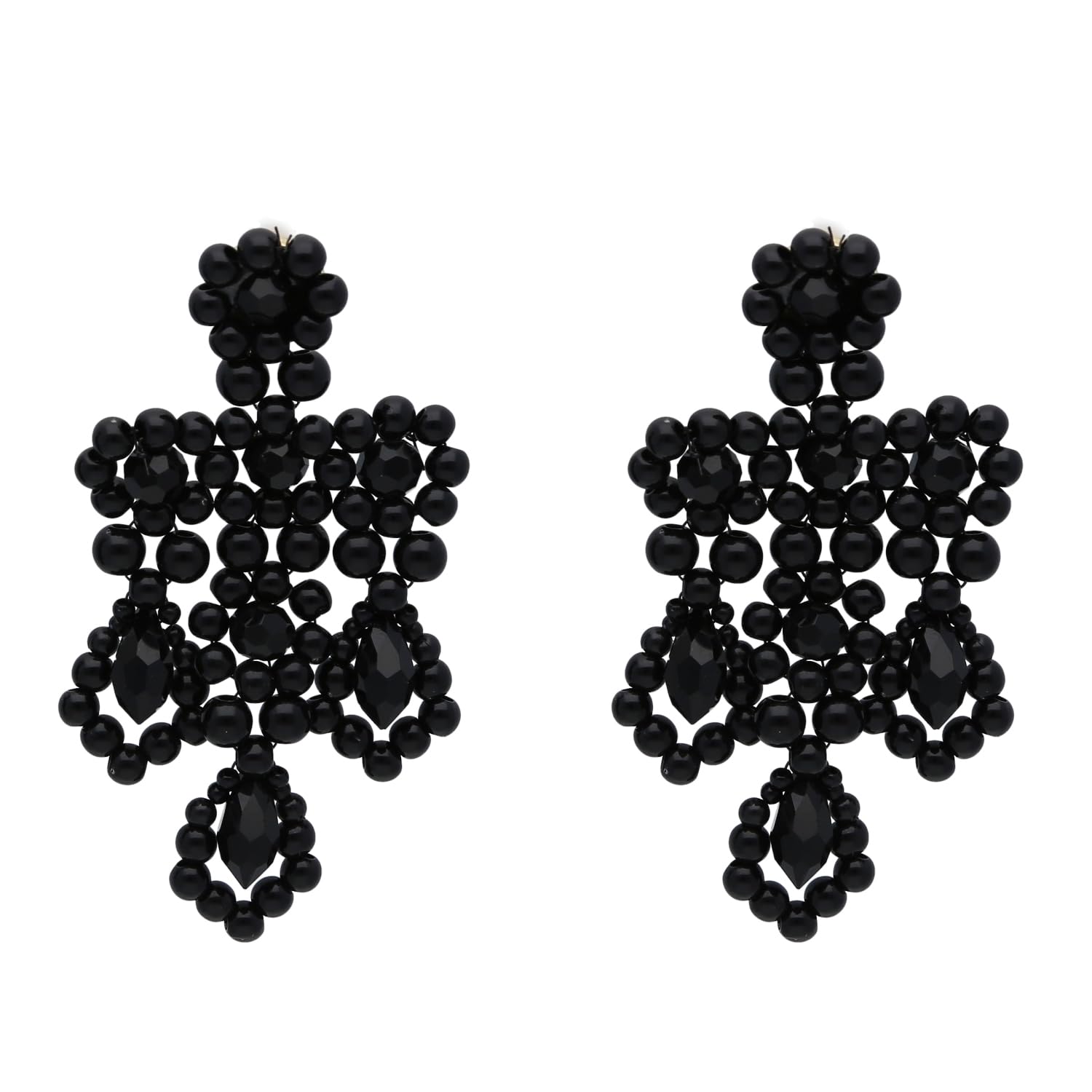 Black beads and stone beaded danger earring (B0CG9H97WW) Amazon Price History, Amazon Price Tracker