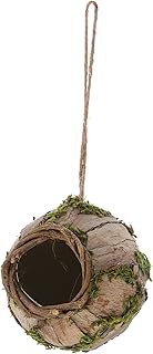 Mipcase Bark Bird Nest Wooden Decor Birdcage Decor Hand Decor Bird Breeding Wooden Finch Cage Parakeet Wooden Cage Outdoor Birds Nest Bird House Bird Resting Place Outdoor Breeding Cage