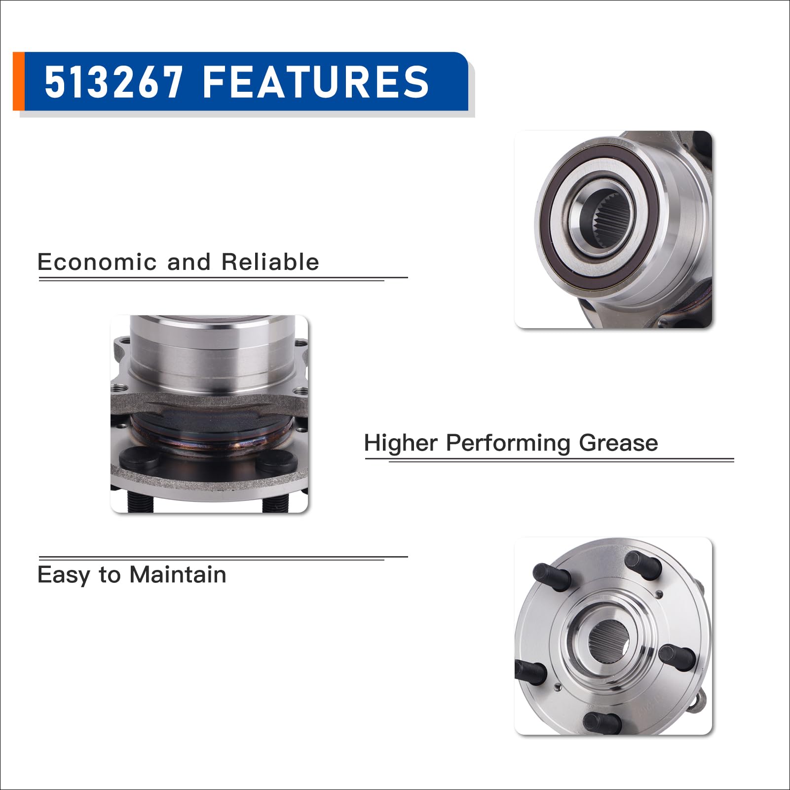 Amazon.com: PAROD Pair 513267 Front Wheel Bearing and Hub Assembly