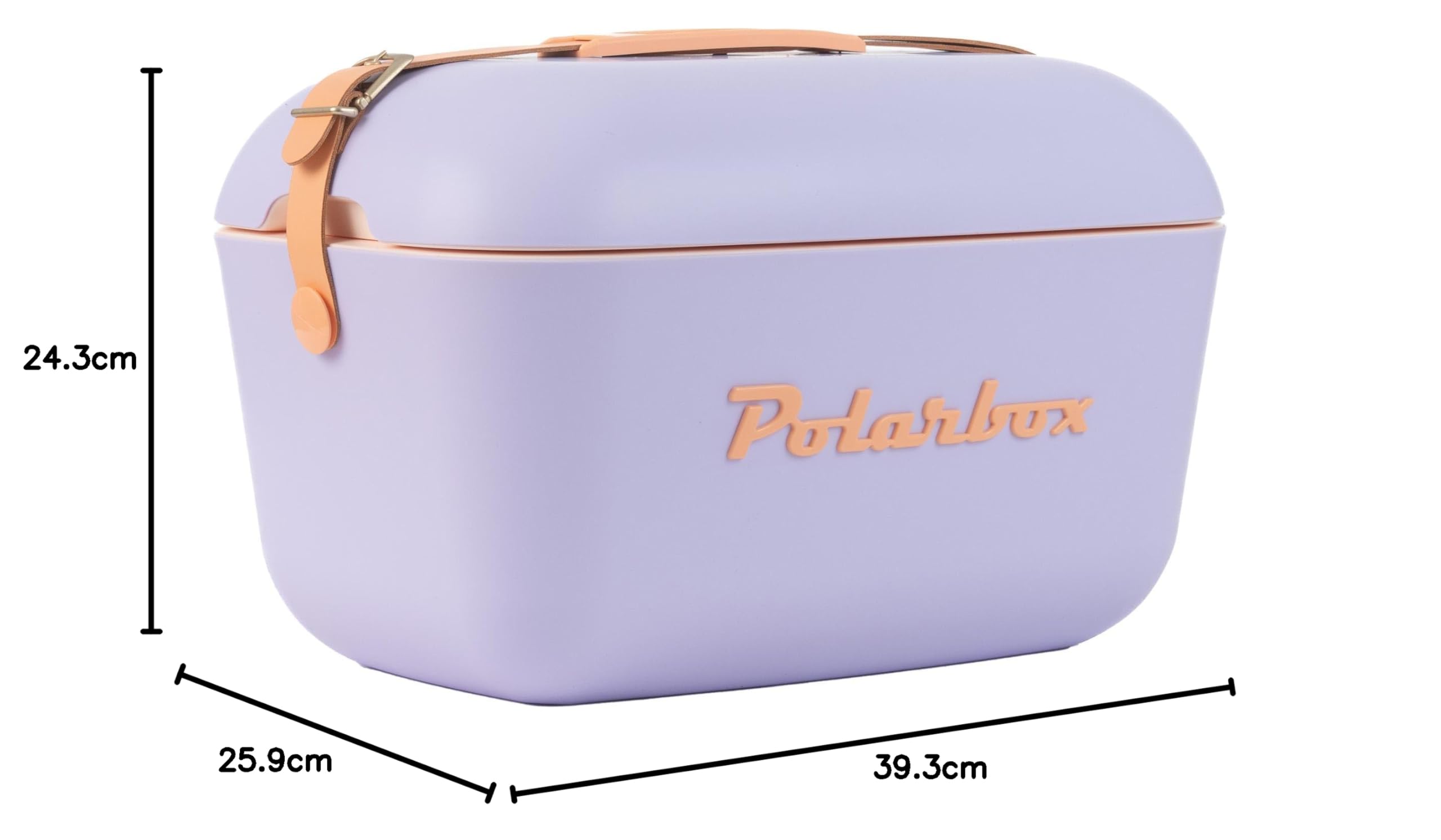 Fioletowa lodówka Pop 20L z pomarańczowymi detalami POLARBOX