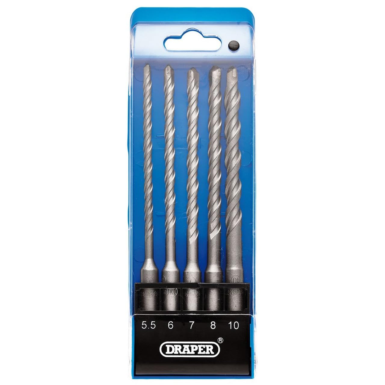 Draper 5pcs SDS Plus Centric Tip Drill Bit Set, 12427, Tungsten Carbide Tip, Double Flute, for Concrete Masonry, Brick, Stone - Image 4