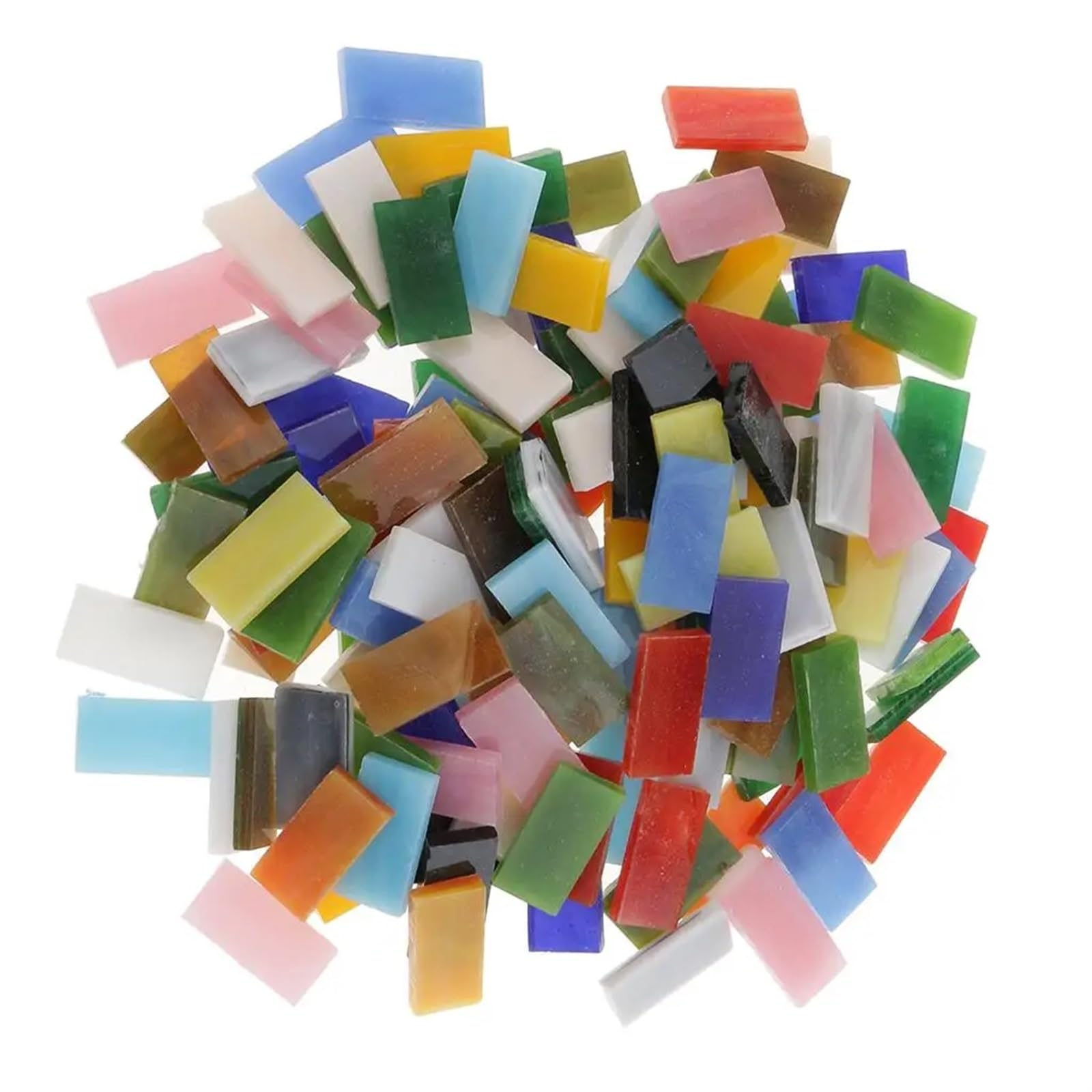 Mosaic Tiles Colorful Mosaic Tiles 150pcs of Stained Glass Tile Supplies Rectangle