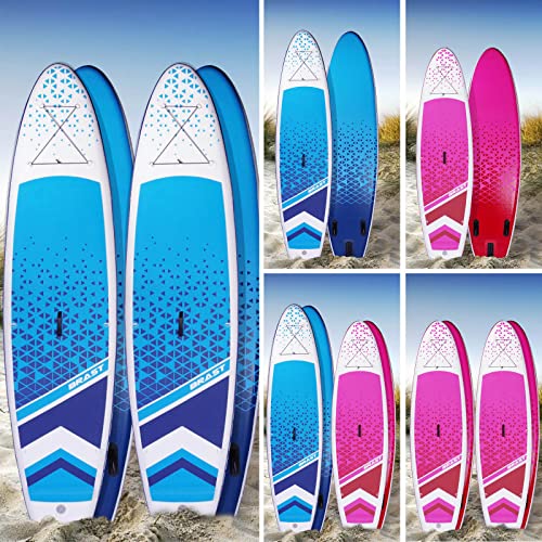 Brast Tabla Paddle Surf Dude &Amp; Dude 320 X 76 X 15Cm 120 Kg + 2 Remos Telescópicos + 2 Mochilas + 2 Bombas + Kit De Reparación. Paddle Surf Hinchable Para Hombre, Para Principiantes Y Expertos