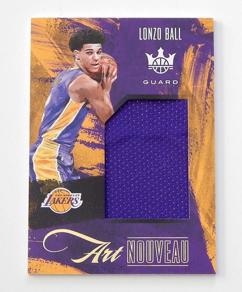 2017-18 Court Kings Art Nouveau Jumbo Jerseys Lonzo Ball #ANJ-LB #'d /99 - Basketball Cards