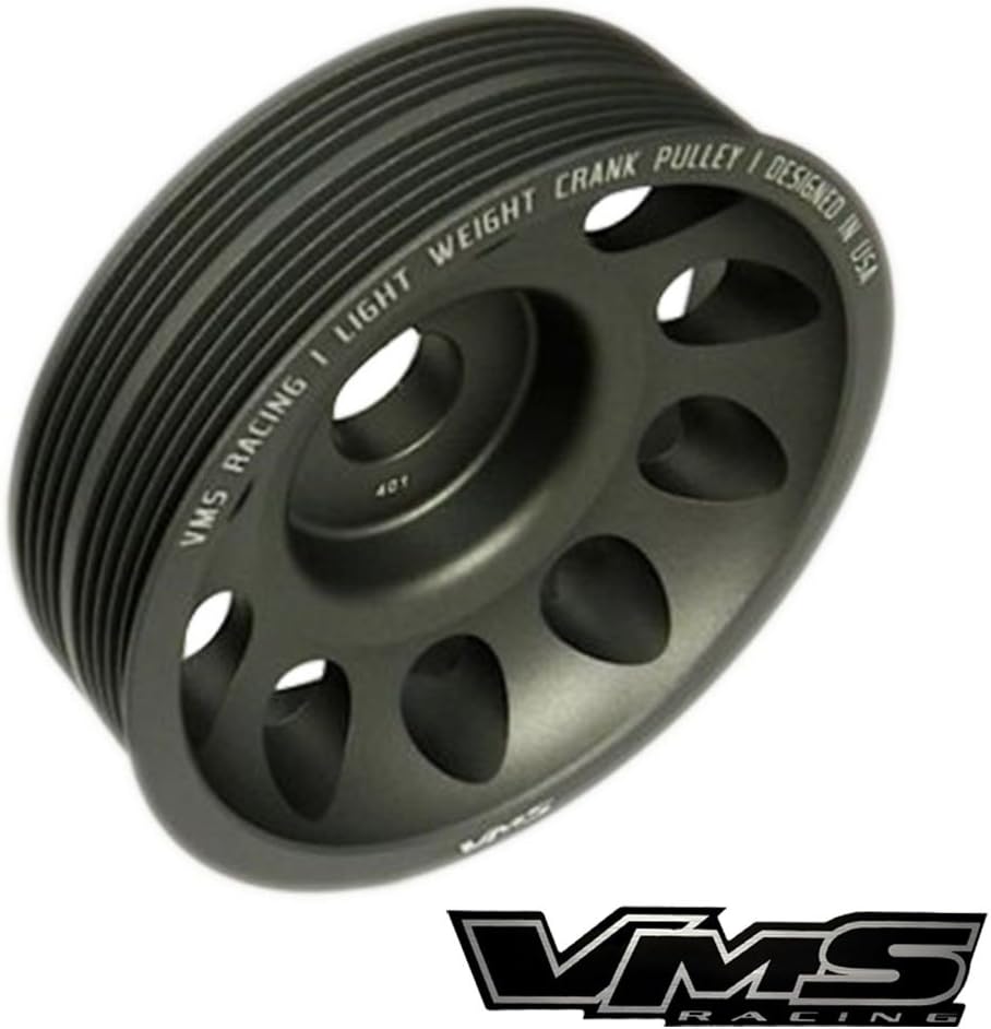 VMS RACING 93-11 Light Weight Billet Aluminum Crankshaft CRANK PULLEY Compatible with SUBARU Impreza 1993-2011