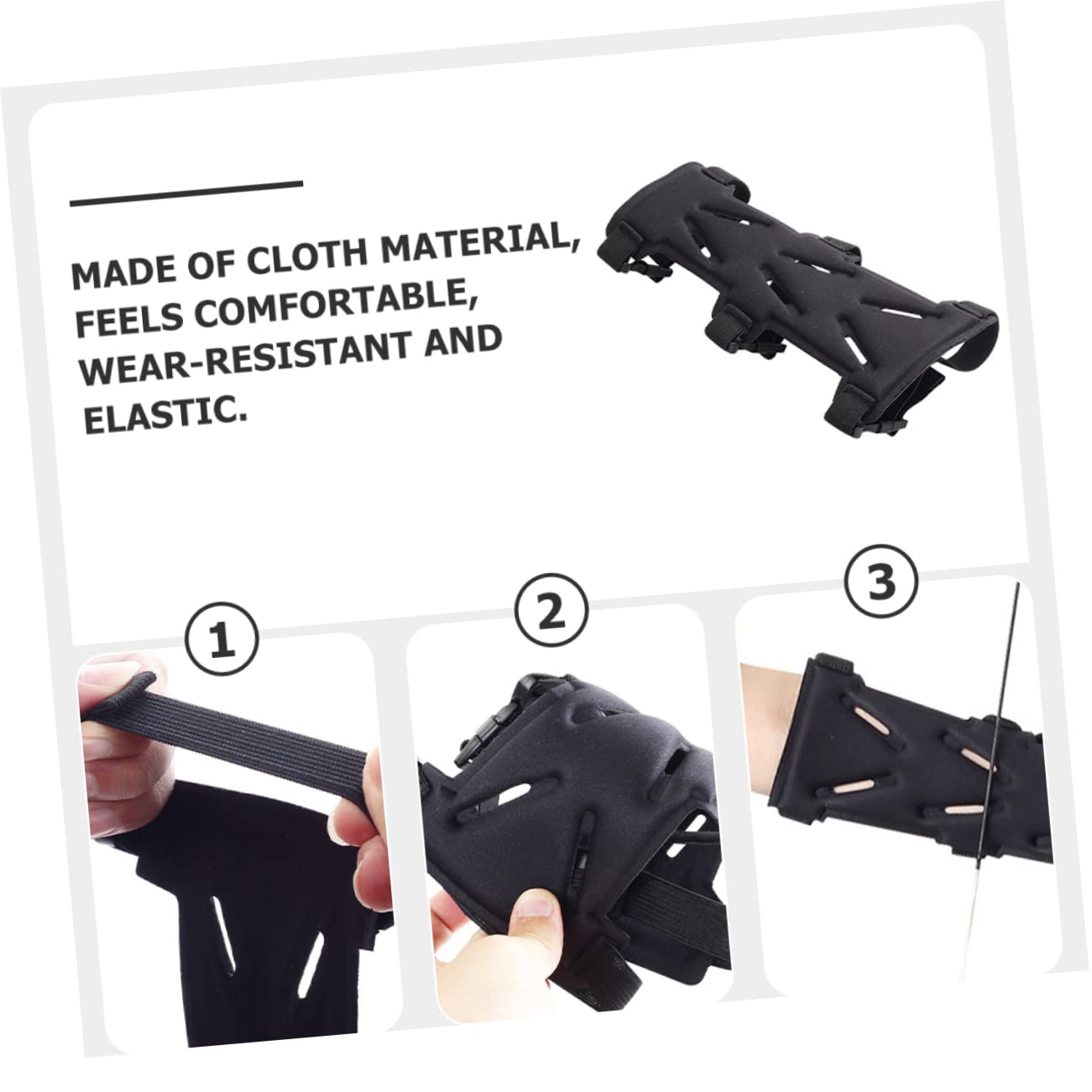 Anneome Archery Cuff Arm Guard for Archery Ergonomic Armguard Sturdy Fabric Bowstring Locking