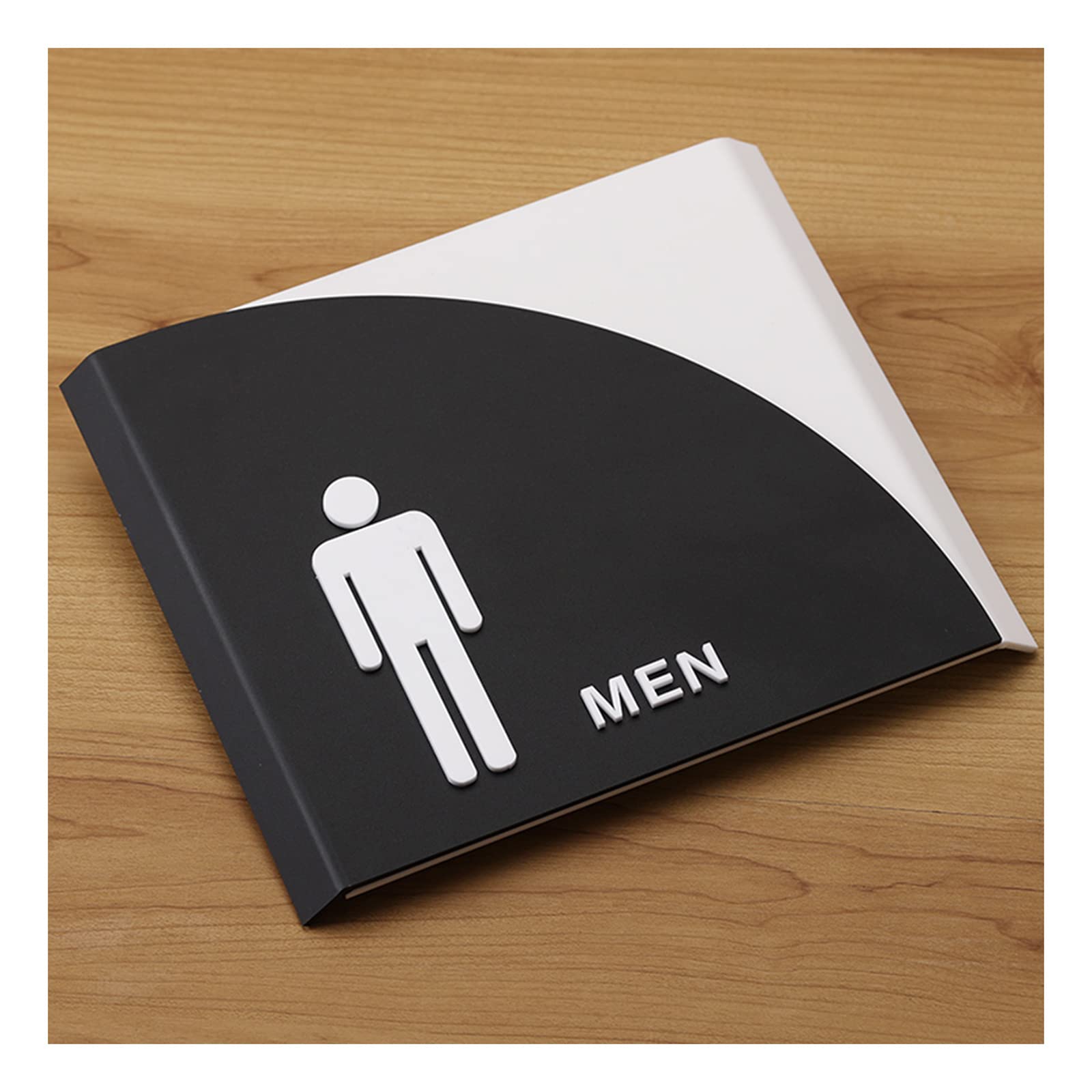 VNVFJKLO restroom sign, Acrylic Men's and Women's Toilet Signs, Raised Icons, Restroom for Home and Business Office Door Wall(B)