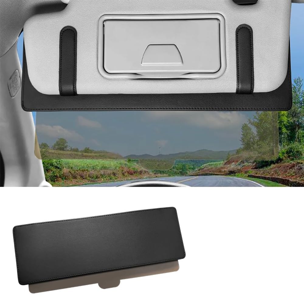 R-timer Car Sun Visor Extender for Audi Q2 Facelift ab Bj.2020, Side Sunshade Windscreen Glare Protection Premium Visor Shield Blocker
